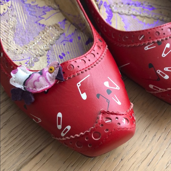 Irregular Choice Flat red whimsical shoes - Picture 2 of 9